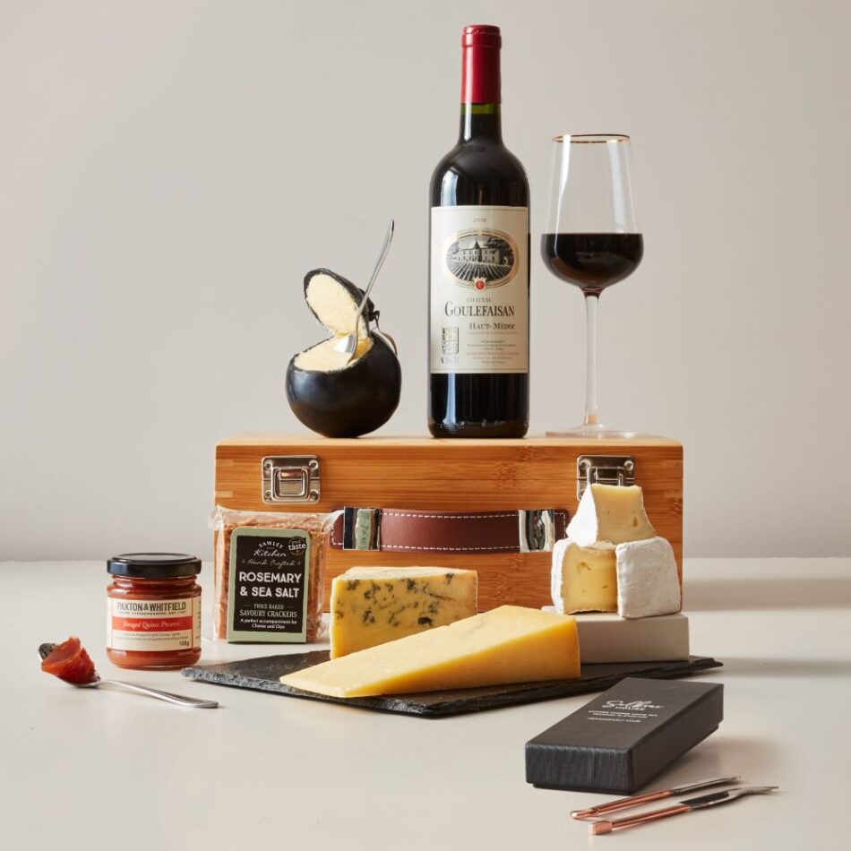 Christmas Luxury Cheese & Red Wine Hamper - British Fine Foods
